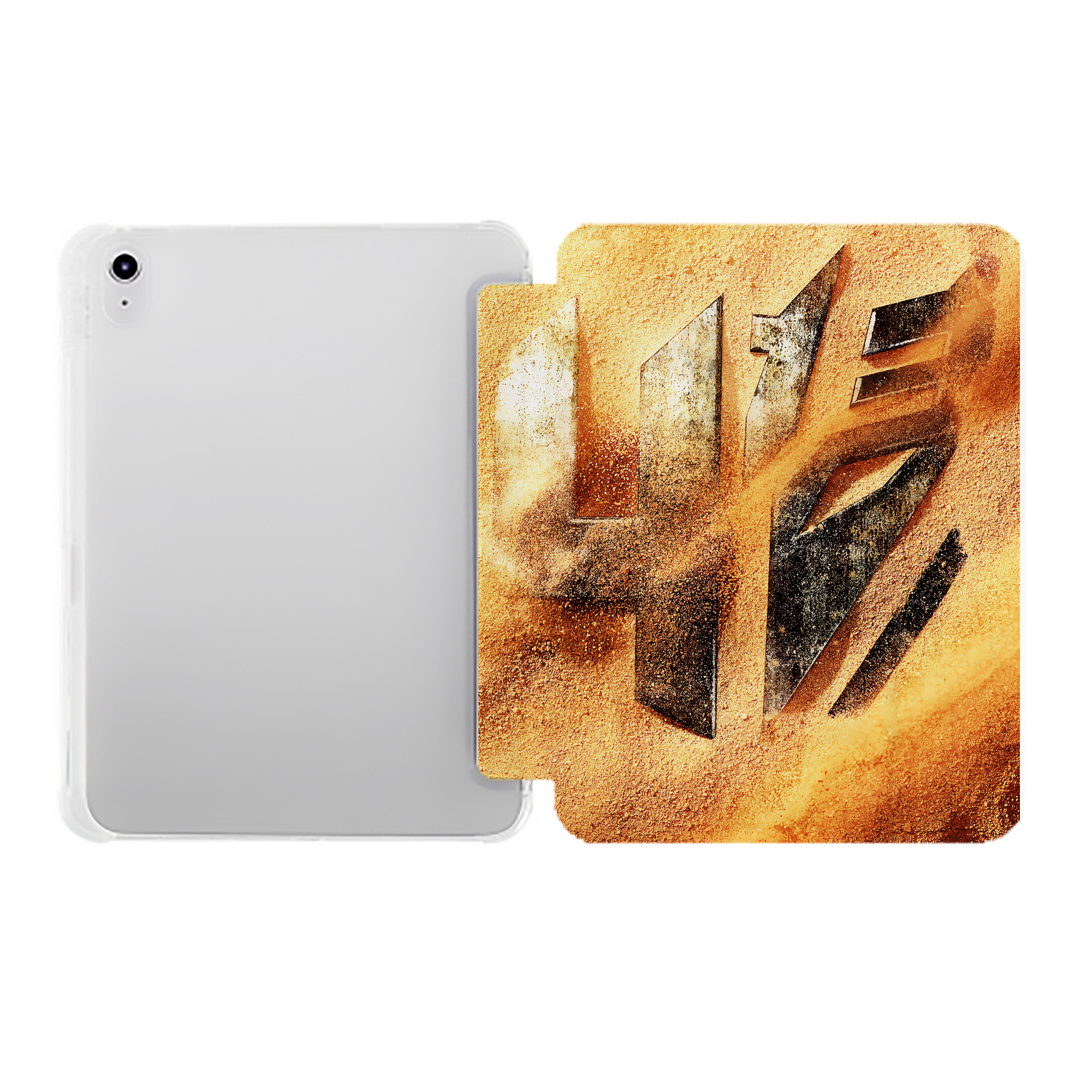 （画像用） Transformers トランスフォーマー IPad ケース ペン収納付き 三つ折りスタンド PUレザー×シリコン 対応機種9.5/10.5/10.9インチ